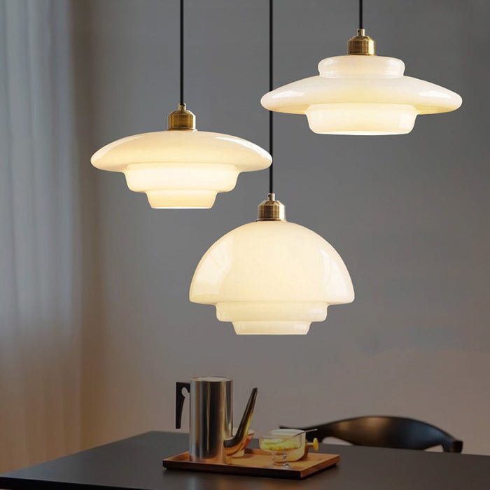 White Glass Pendant Light — product detail view 3