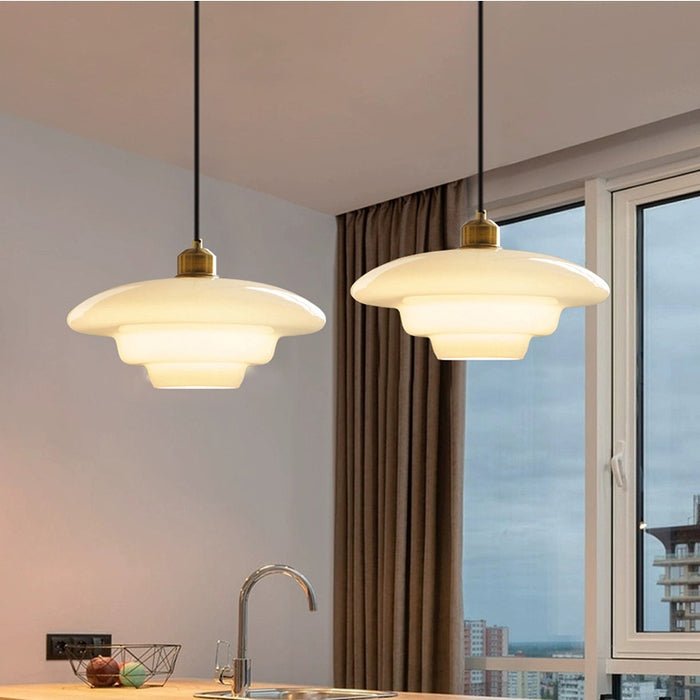 White Glass Pendant Light — product detail view 11