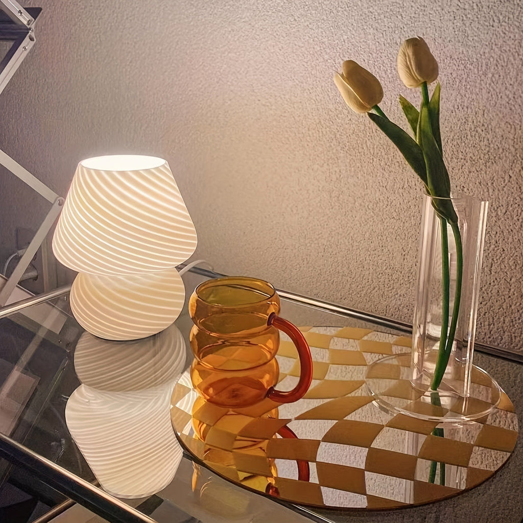 Murano-Style Glass Mushroom Lamp — product detail view 9