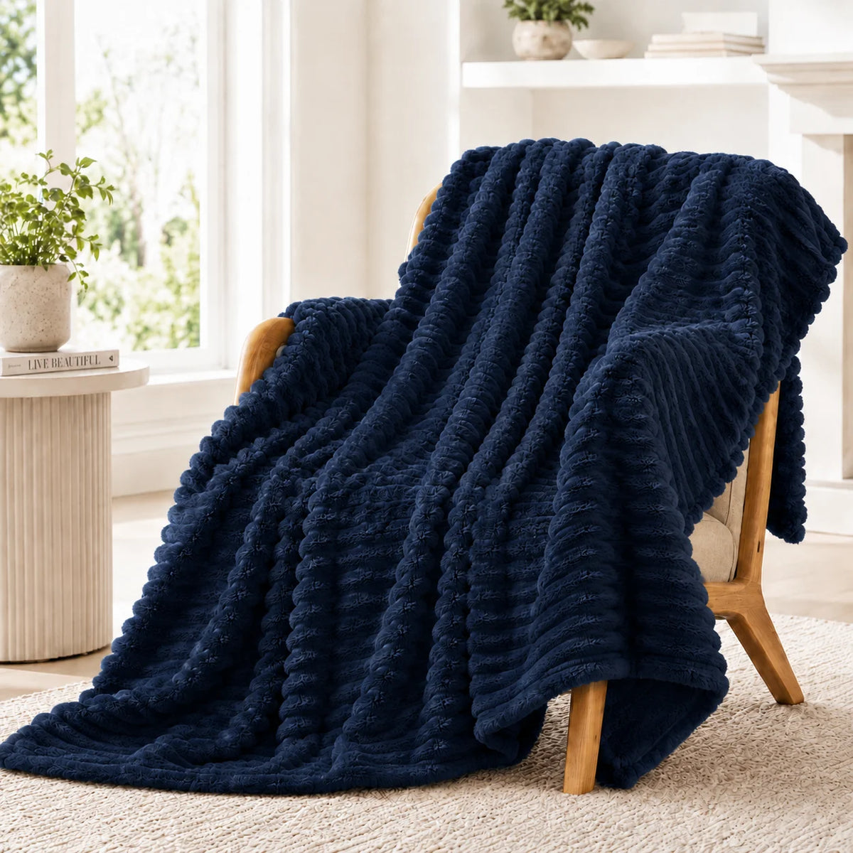 Leni Plush Faux-Fur Throw