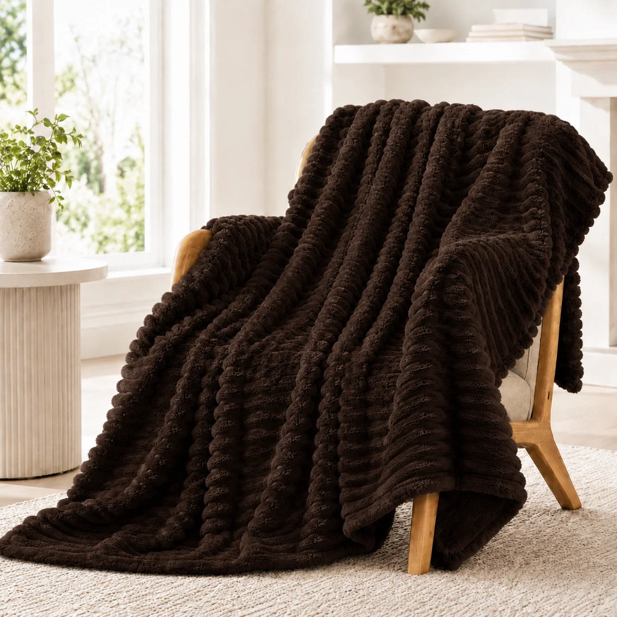 Leni Plush Faux-Fur Throw