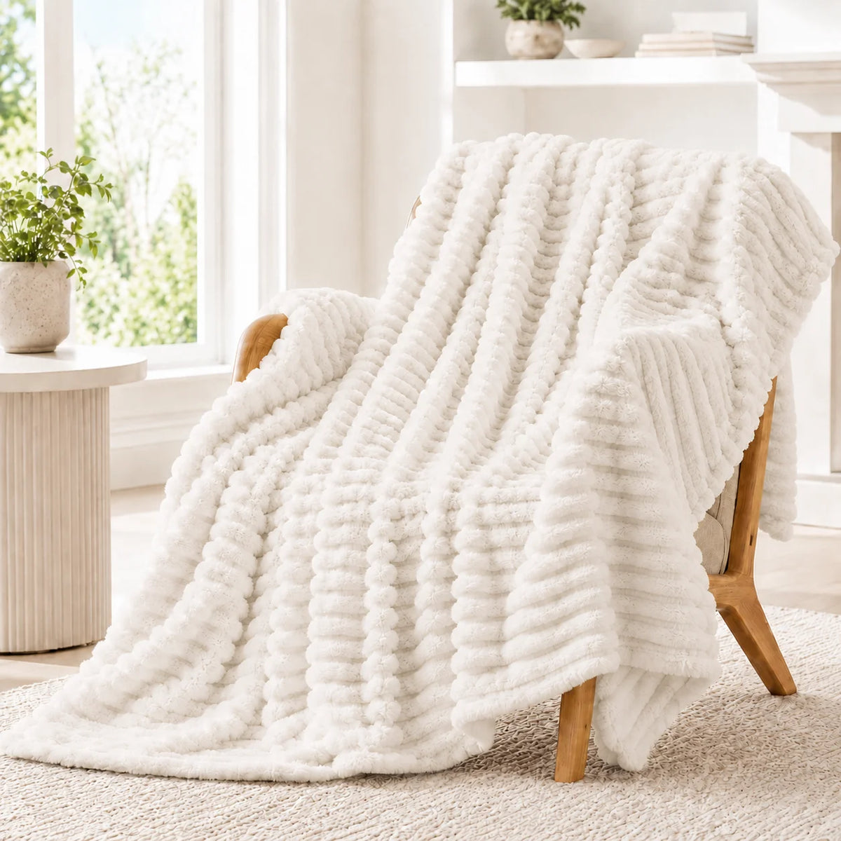 Leni Plush Faux-Fur Throw