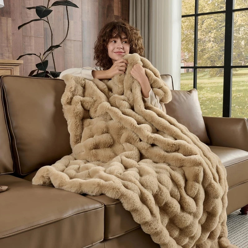 Sabine Luxe Faux-Fur Throw