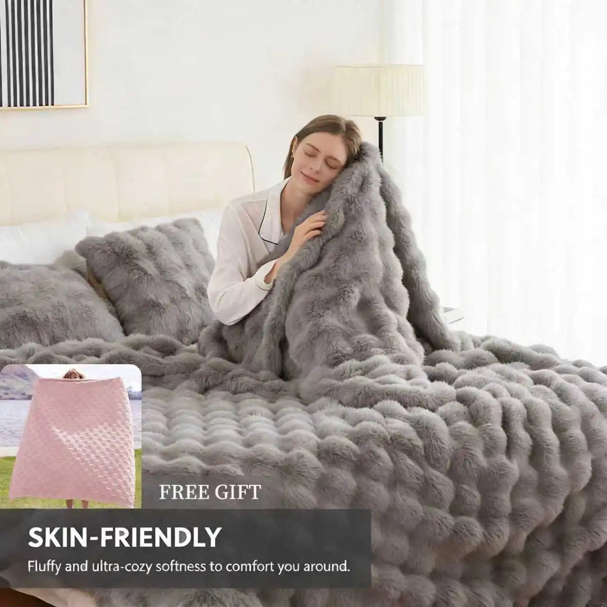 Sabine Luxe Faux-Fur Throw