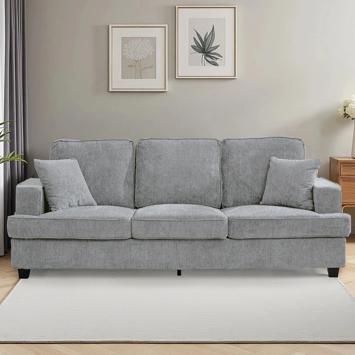 June 89-Inch Chenille Cloud Sofa