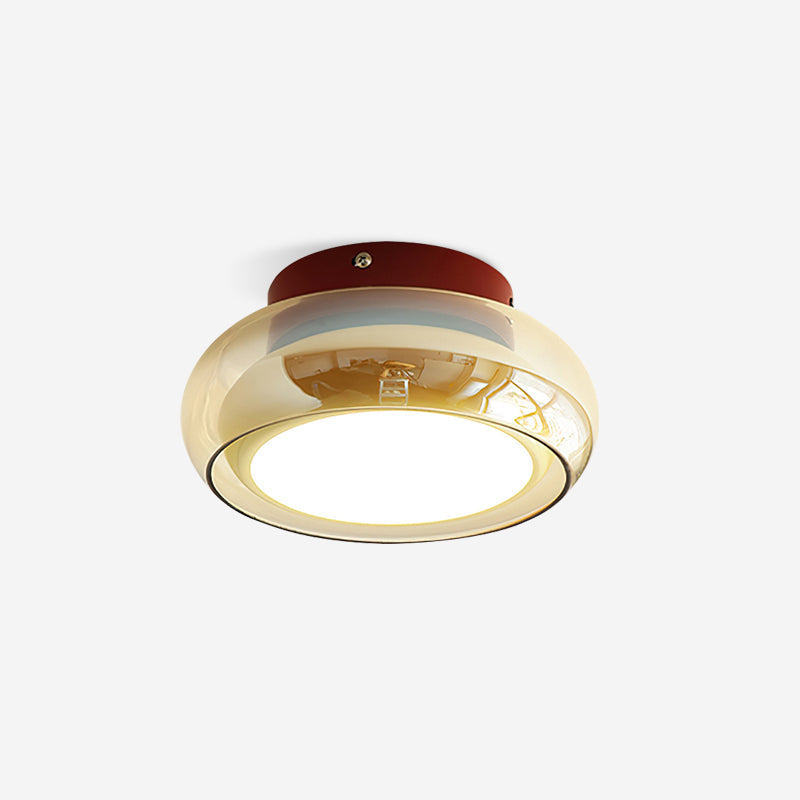 June Retro Glass Flush Mount Ceiling Light — product detail view 1
