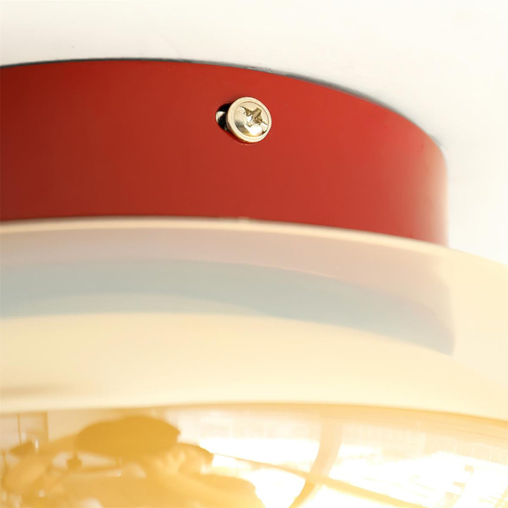 June Retro Glass Flush Mount Ceiling Light — product detail view 11