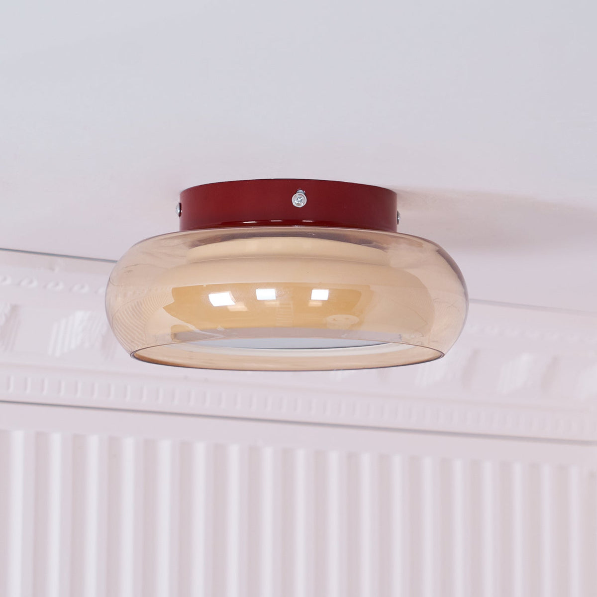June Retro Glass Flush Mount Ceiling Light — product detail view 14