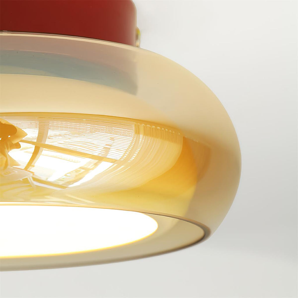 June Retro Glass Flush Mount Ceiling Light — product detail view 13