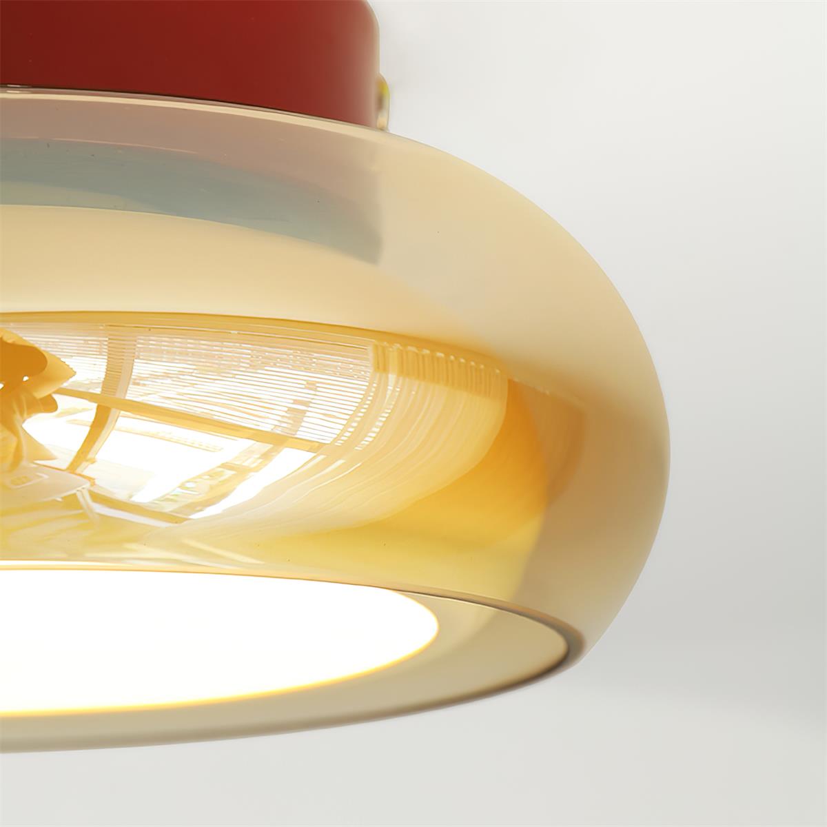 June Retro Glass Flush Mount Ceiling Light — product detail view 13