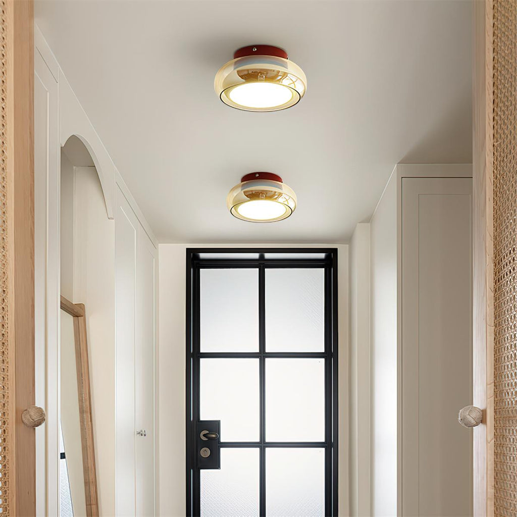 June Retro Glass Flush Mount Ceiling Light — product detail view 6