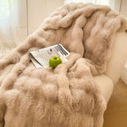 Fable Faux-Rabbit Fleece Throw
