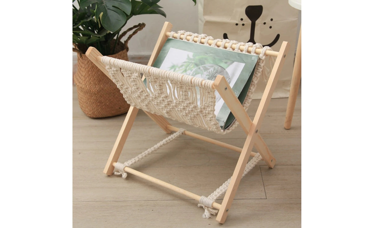 Lark Woven Sling Magazine Rack