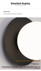 Opal Brass Frosted Globe Wall Sconce