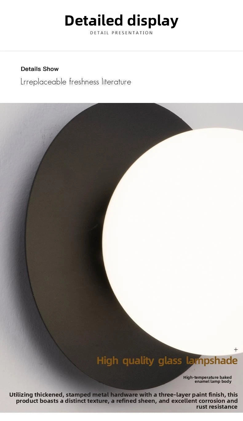 Opal Brass Frosted Globe Wall Sconce