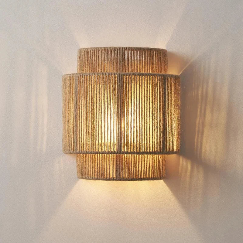 RattanGlow Wall Lamp — product detail view 2