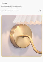 Rue Pleated Umbrella Wall Lamp