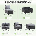 Capri Woven Patio Sectional Set