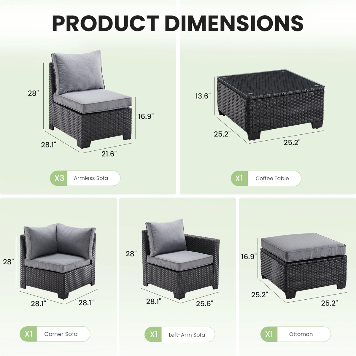 Capri Woven Patio Sectional Set