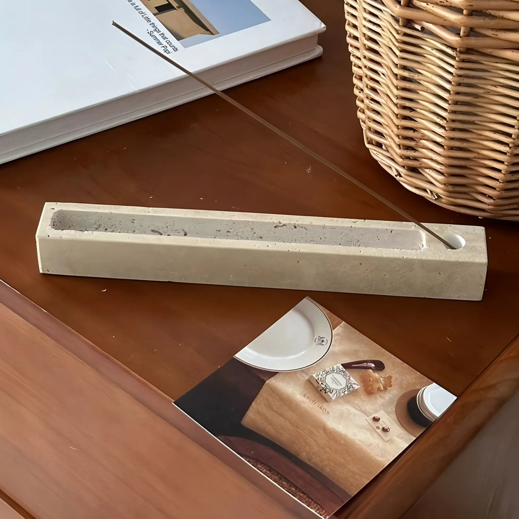 Sage Natural Travertine Incense Tray