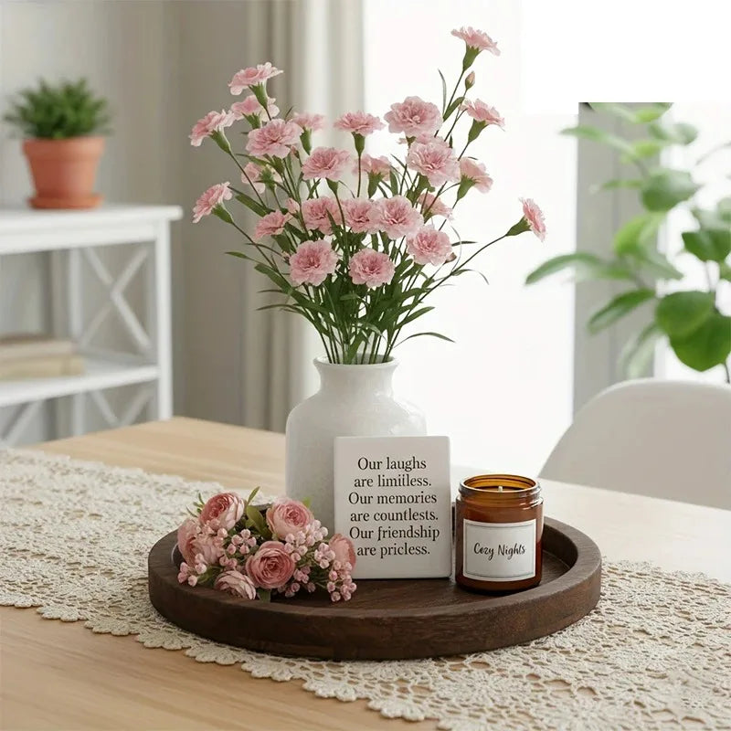Rowan Round Wood Display Tray