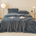 Thea Wide-Stripe Flannel Throw