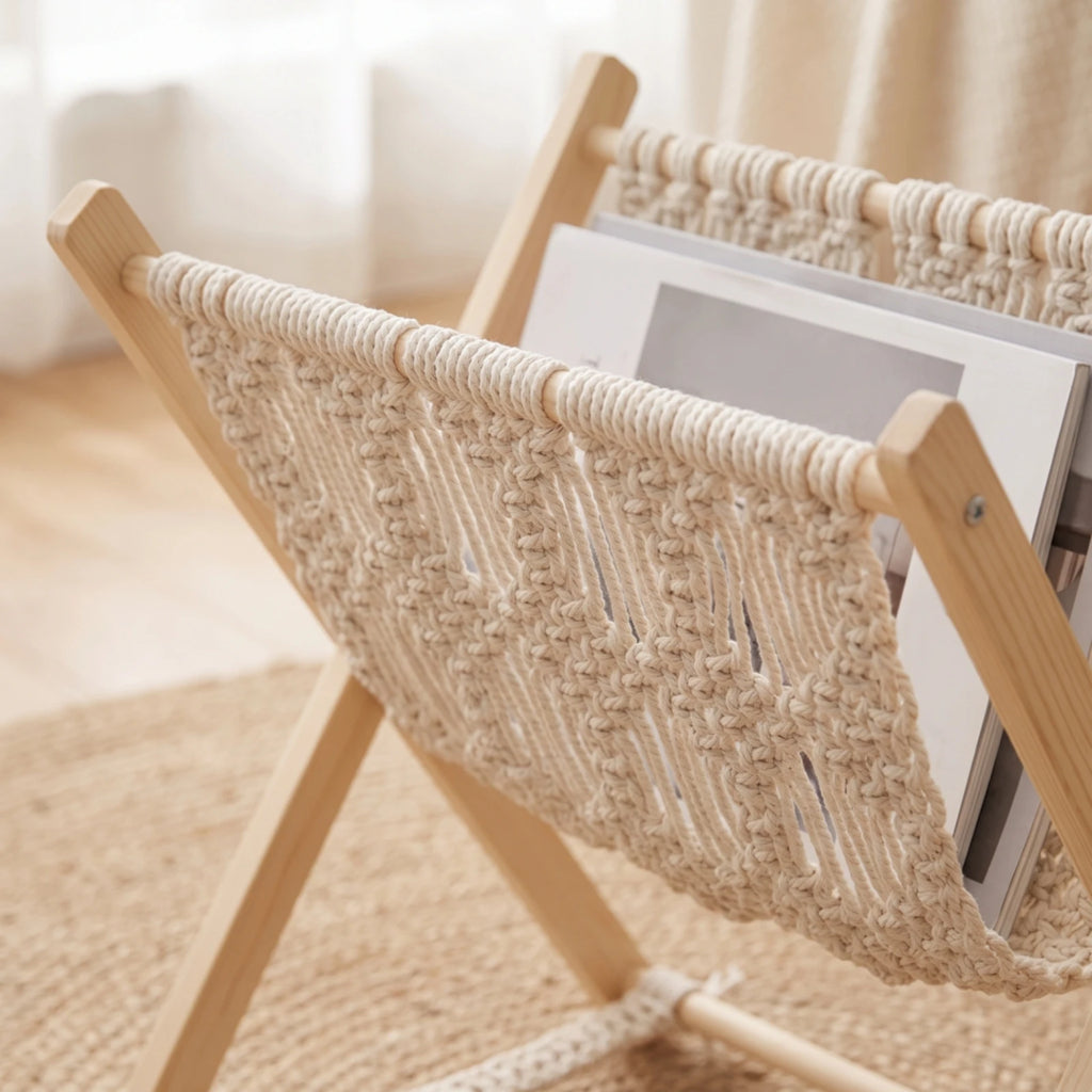 Lark Woven Sling Magazine Rack