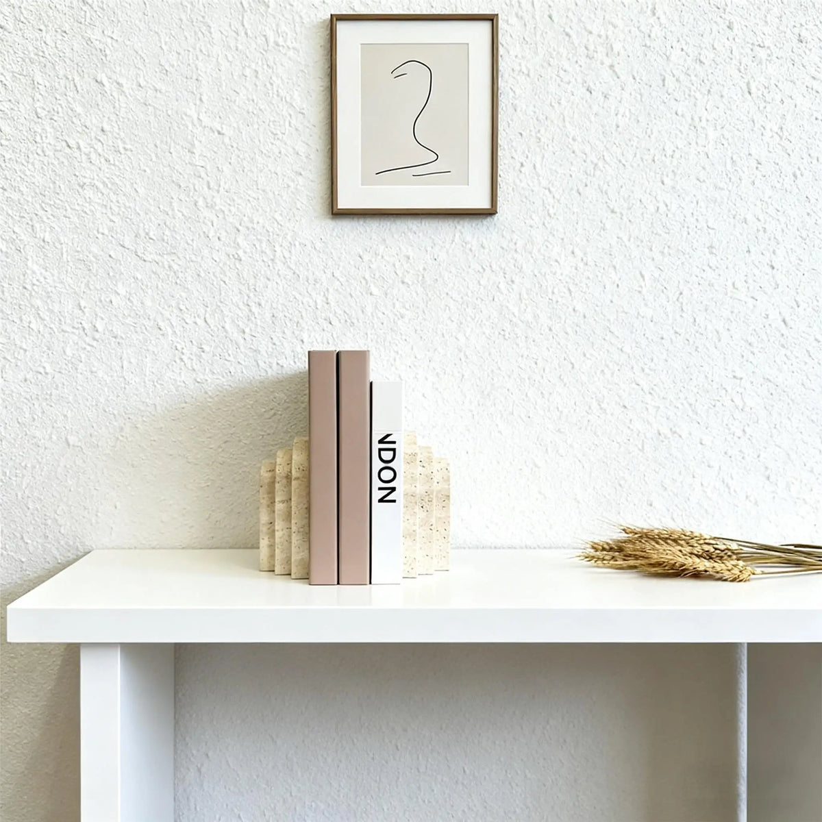 Cove Natural Travertine Bookend