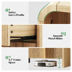 Maeve Fluted Bedside Table Set