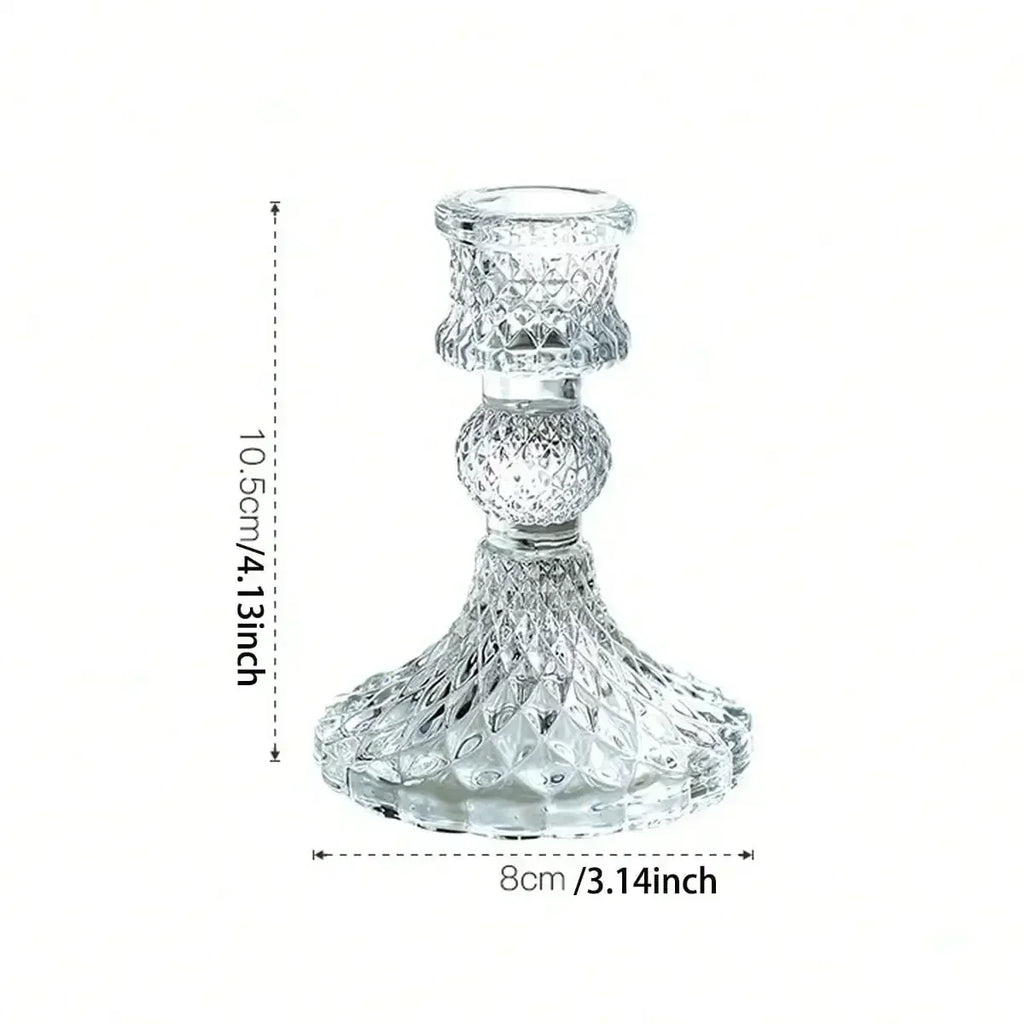 Clara Glass Candleholder Trio