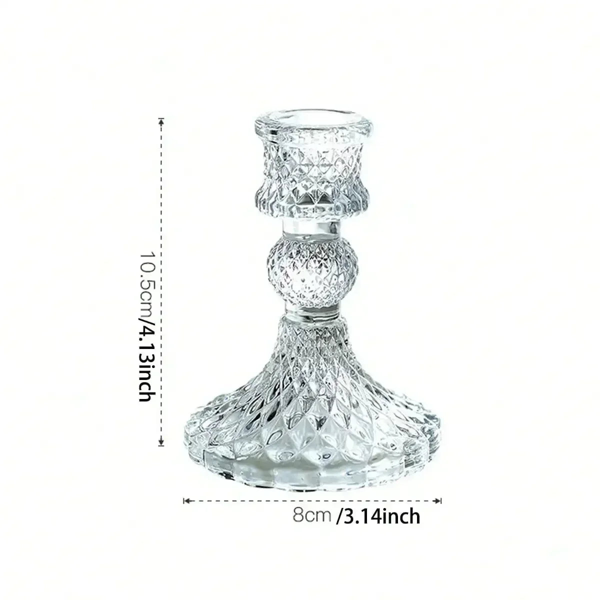Clara Glass Candleholder Trio