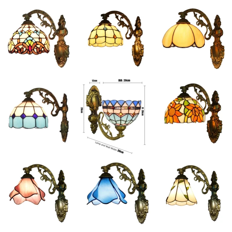 Odette Stained Glass Wall Sconce