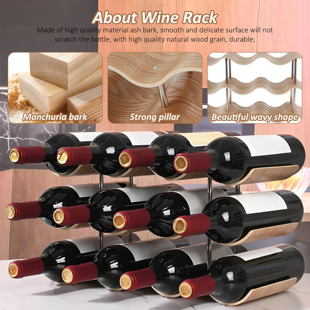 Vino Solid Wood Wine Display Rack