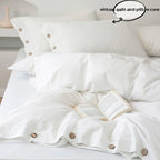 Oona Washed Cotton Button Duvet Set