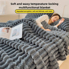 Thea Wide-Stripe Flannel Throw
