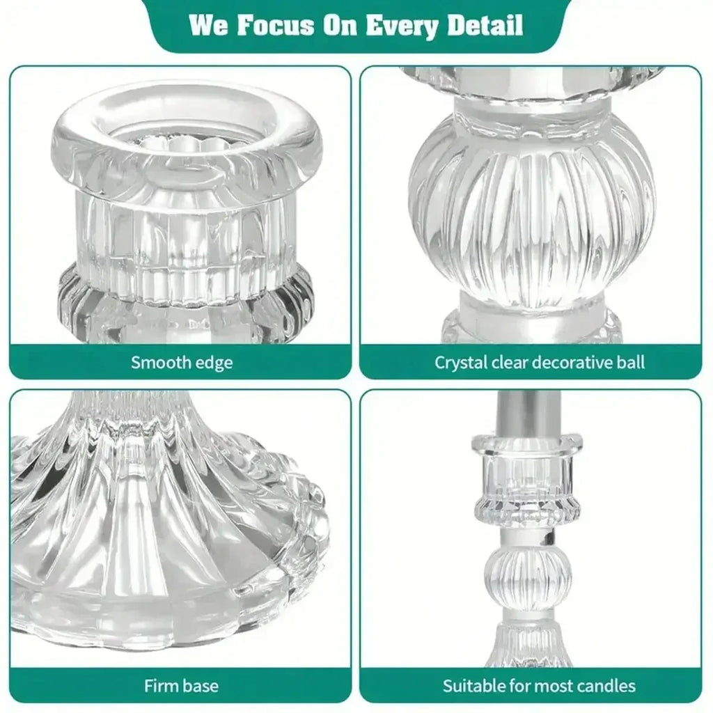 Clara Glass Candleholder Trio