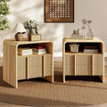 Maeve Fluted Bedside Table Set