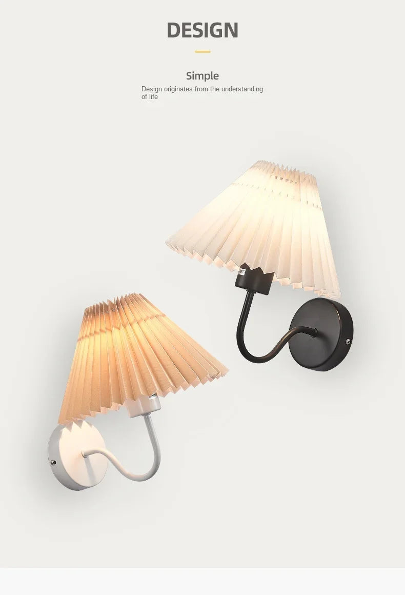 Rue Pleated Umbrella Wall Lamp