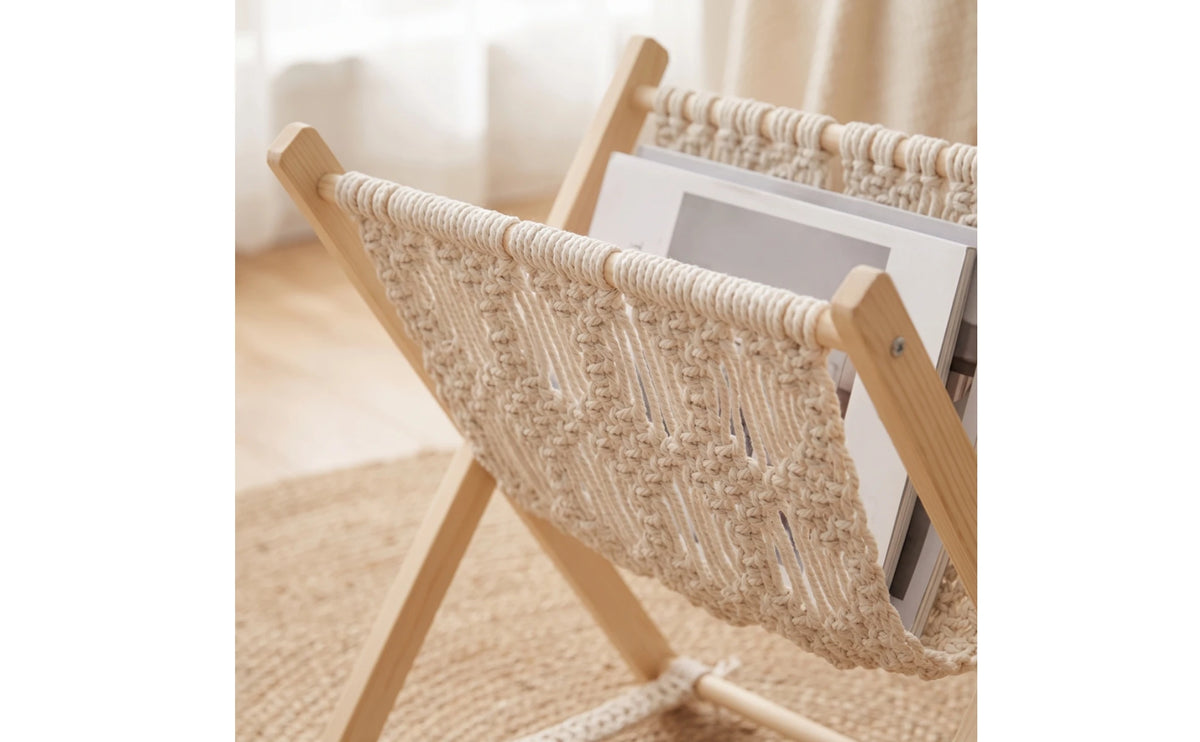 Lark Woven Sling Magazine Rack