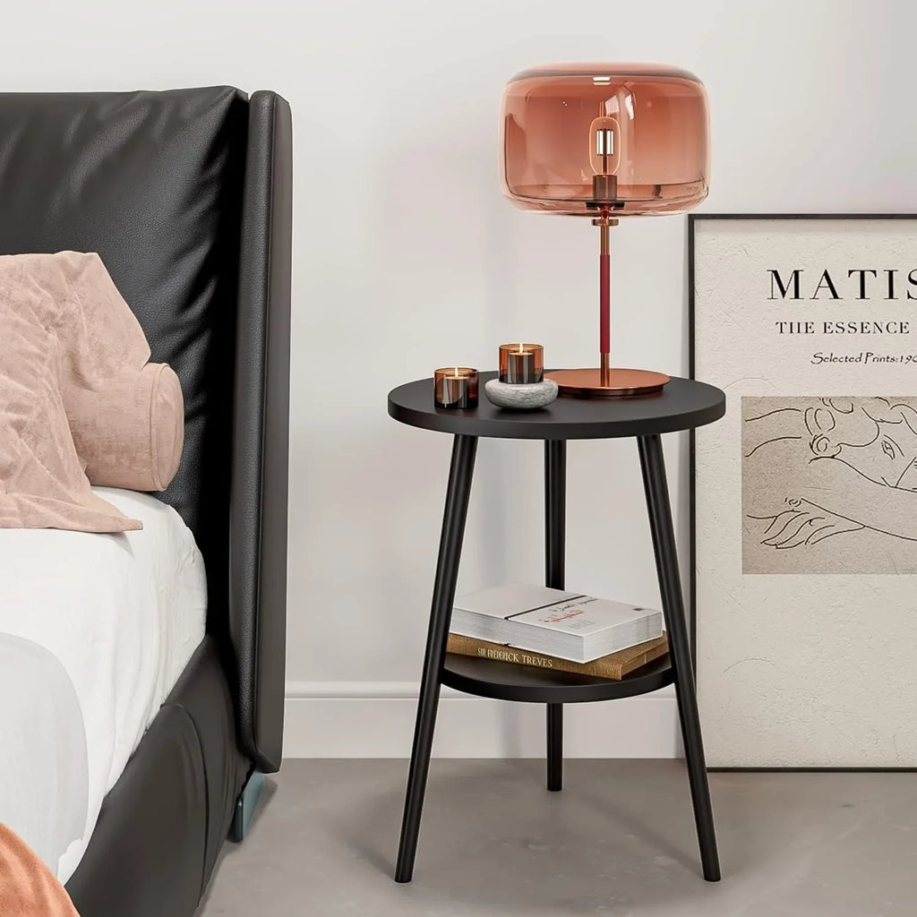 Tobin Two-Tier Wooden Side Table