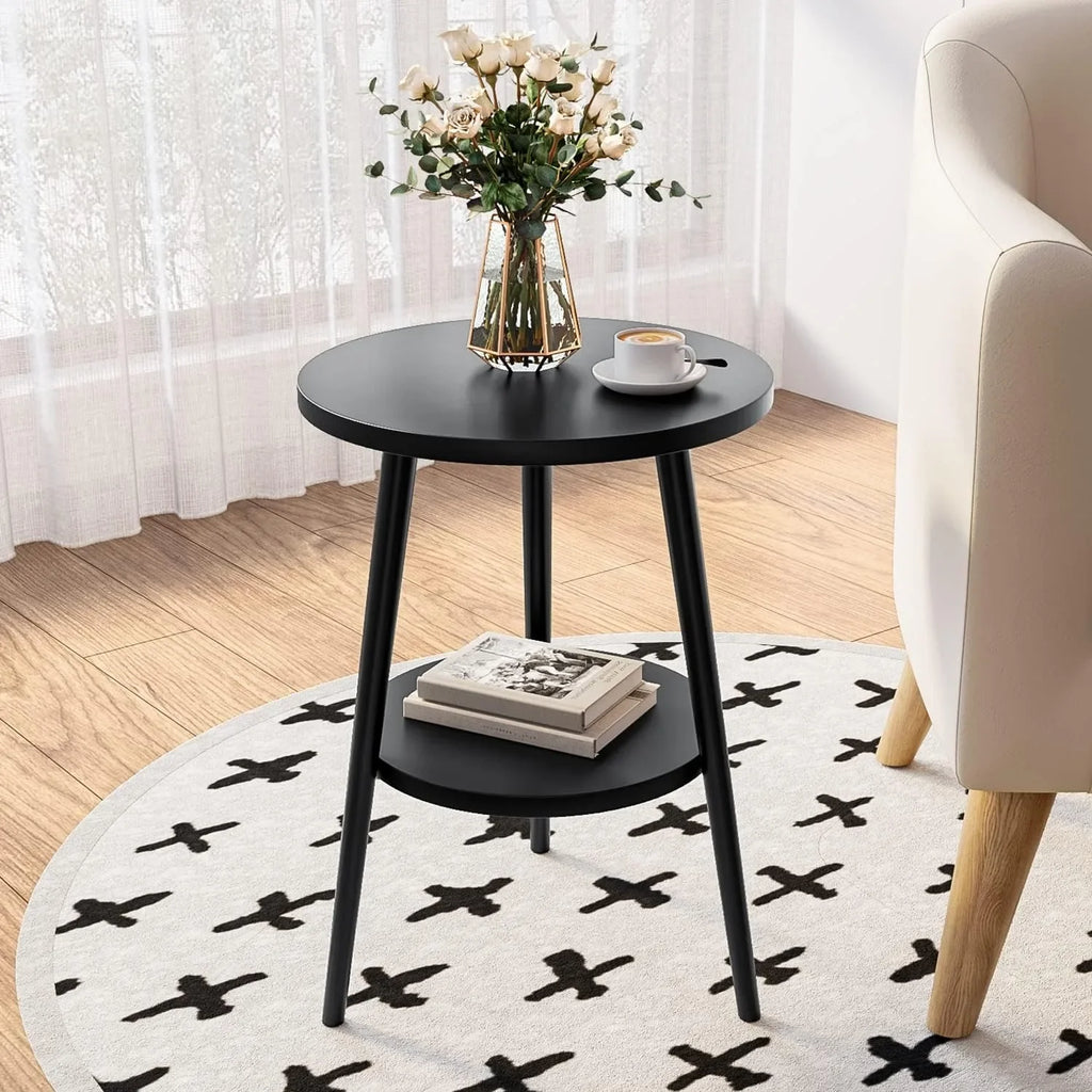 Tobin Two-Tier Wooden Side Table