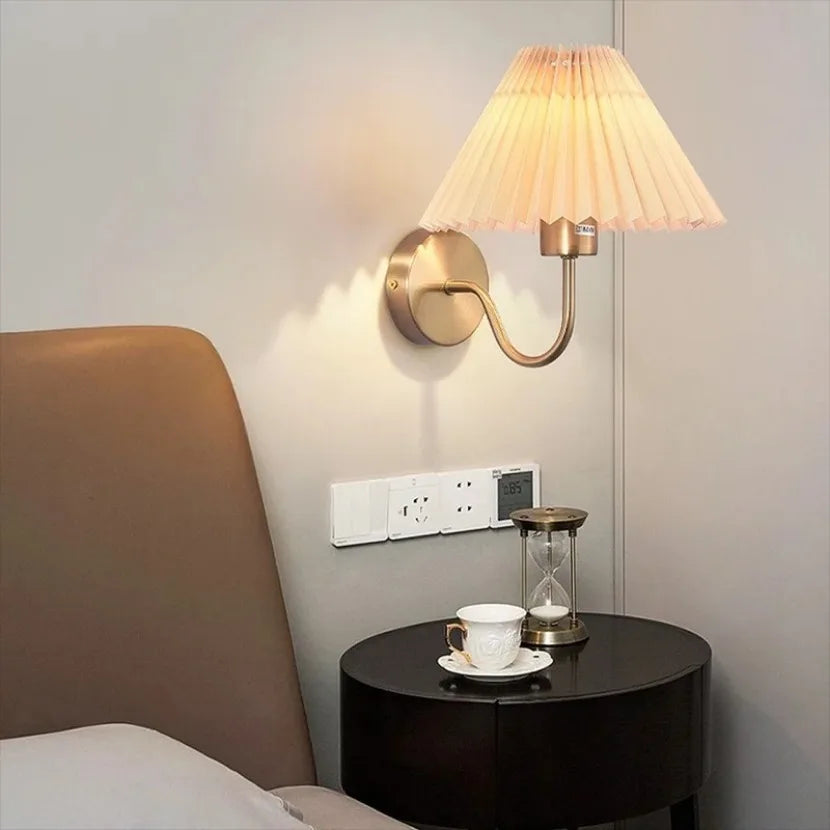 Rue Pleated Umbrella Wall Lamp