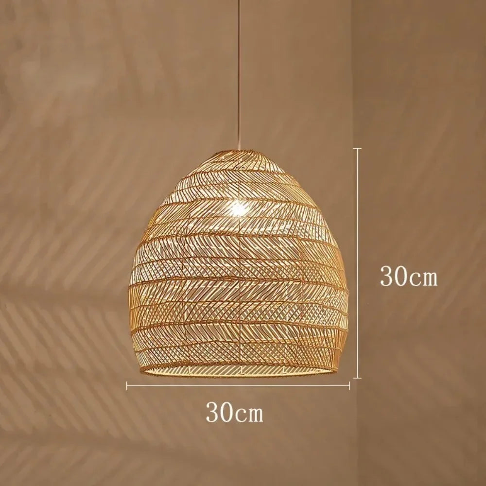 Cleo Handwoven Rattan Dome Pendant