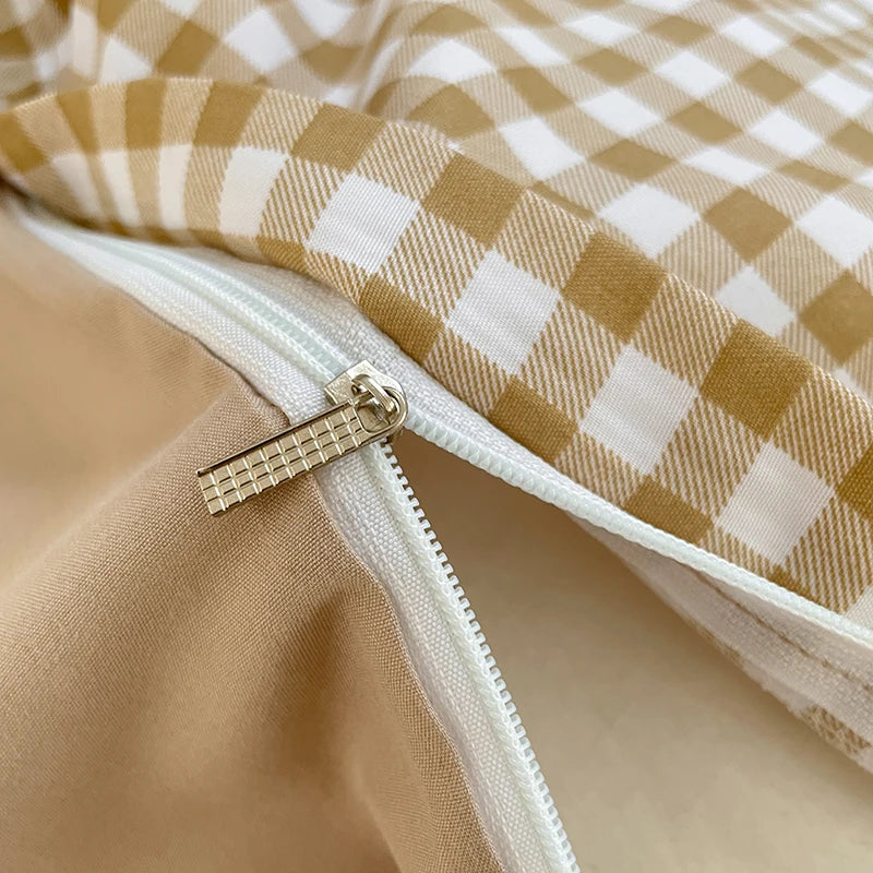 Kiso Washed Check Duvet Cover Set