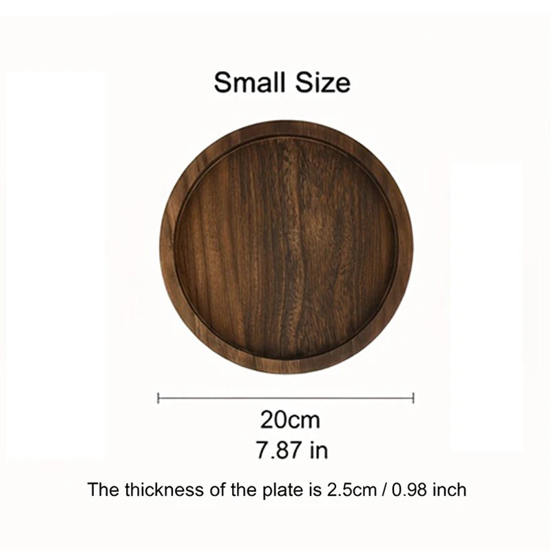 Rowan Round Wood Display Tray