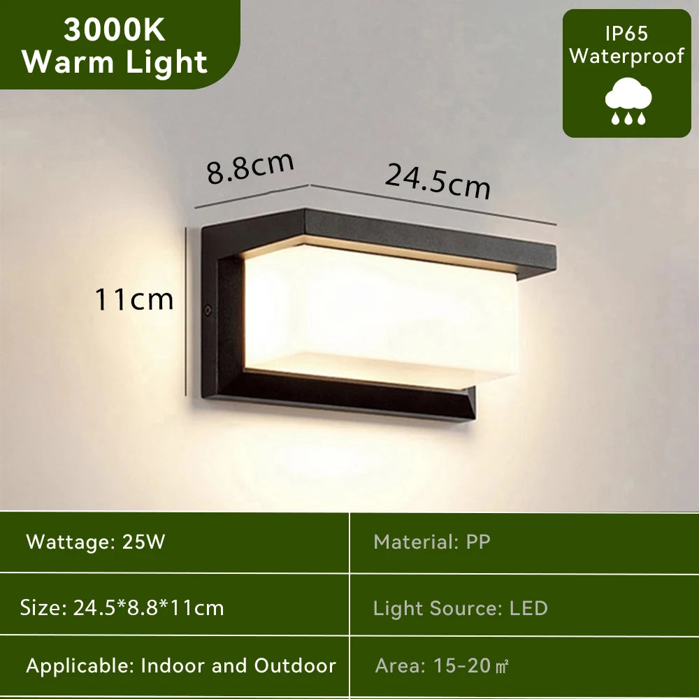Modern Shield Outdoor Wall Light — product detail view 9
