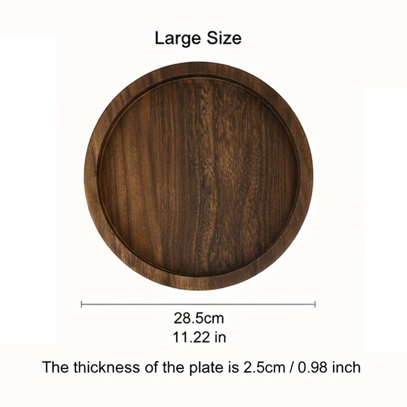 Rowan Round Wood Display Tray