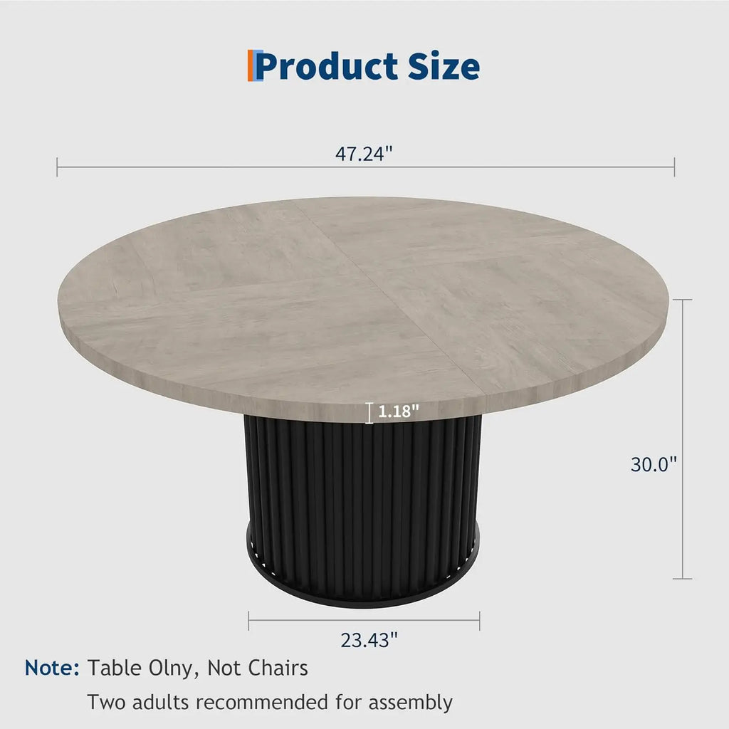 Greer 47-Inch Round Pedestal Dining Table