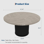 Greer 47-Inch Round Pedestal Dining Table