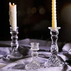 Clara Glass Candleholder Trio